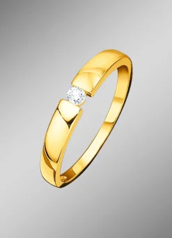 Best Massiver Damenring mit Brillant Damen Ringe