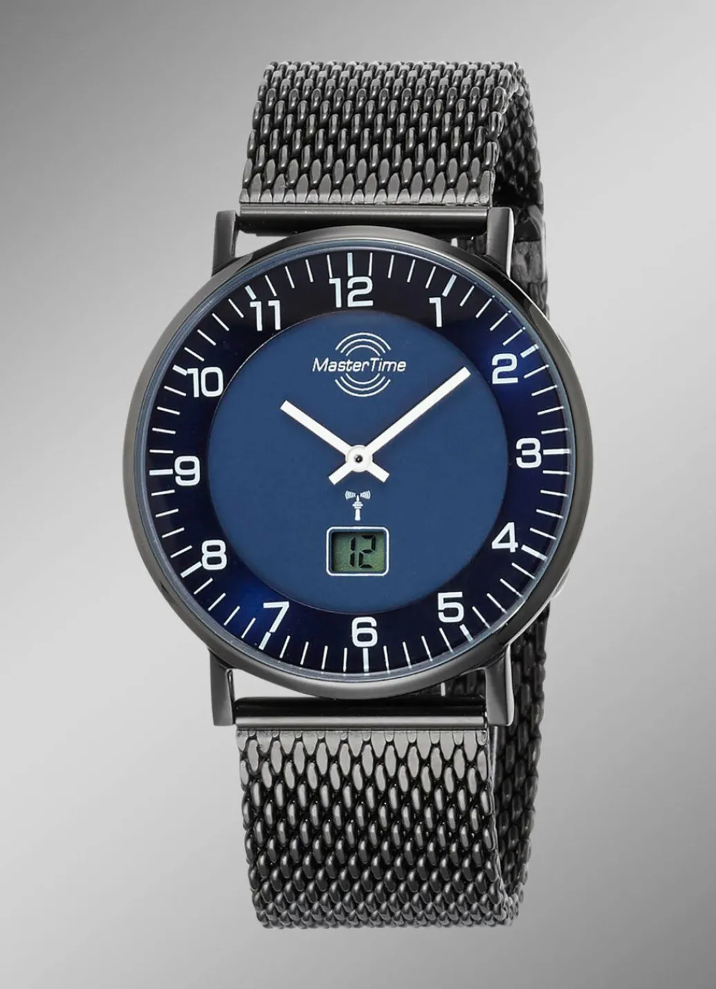 Sale Master Time Funk-Herrenuhr mit Edelstahlband Herren Funkuhren
