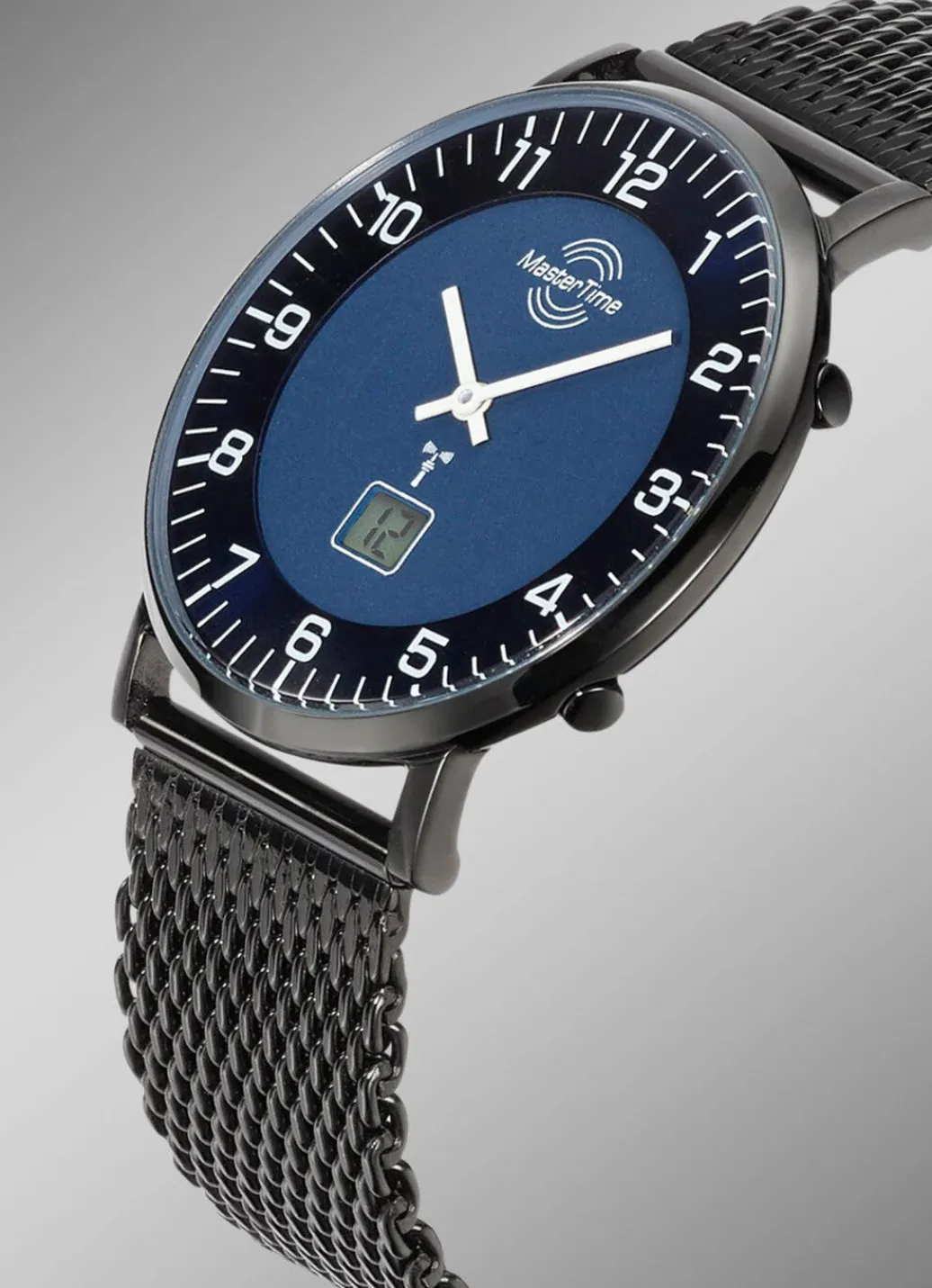 Sale Master Time Funk-Herrenuhr mit Edelstahlband Herren Funkuhren