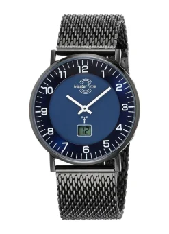 Sale Master Time Funk-Herrenuhr mit Edelstahlband Herren Funkuhren