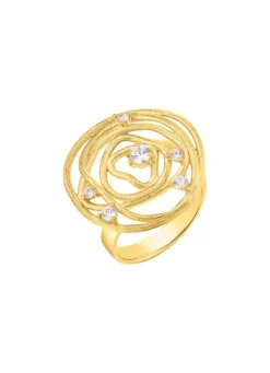 Discount Mattierter Damenring mit Zirkonia Damen Ringe