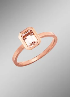 Best Mattierter Damenring mit echt Morganit Damen Ringe