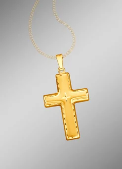 Best Mattierter und diamantierter Kreuz-Anhänger Herren Anhänger