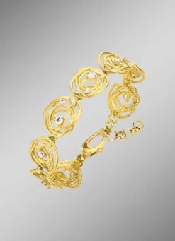 Discount Mattiertes Armband mit Zirkonia Damen Armbänder