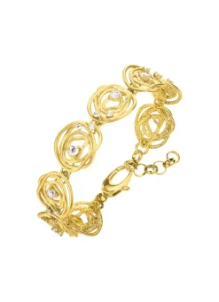 Discount Mattiertes Armband mit Zirkonia Damen Armbänder