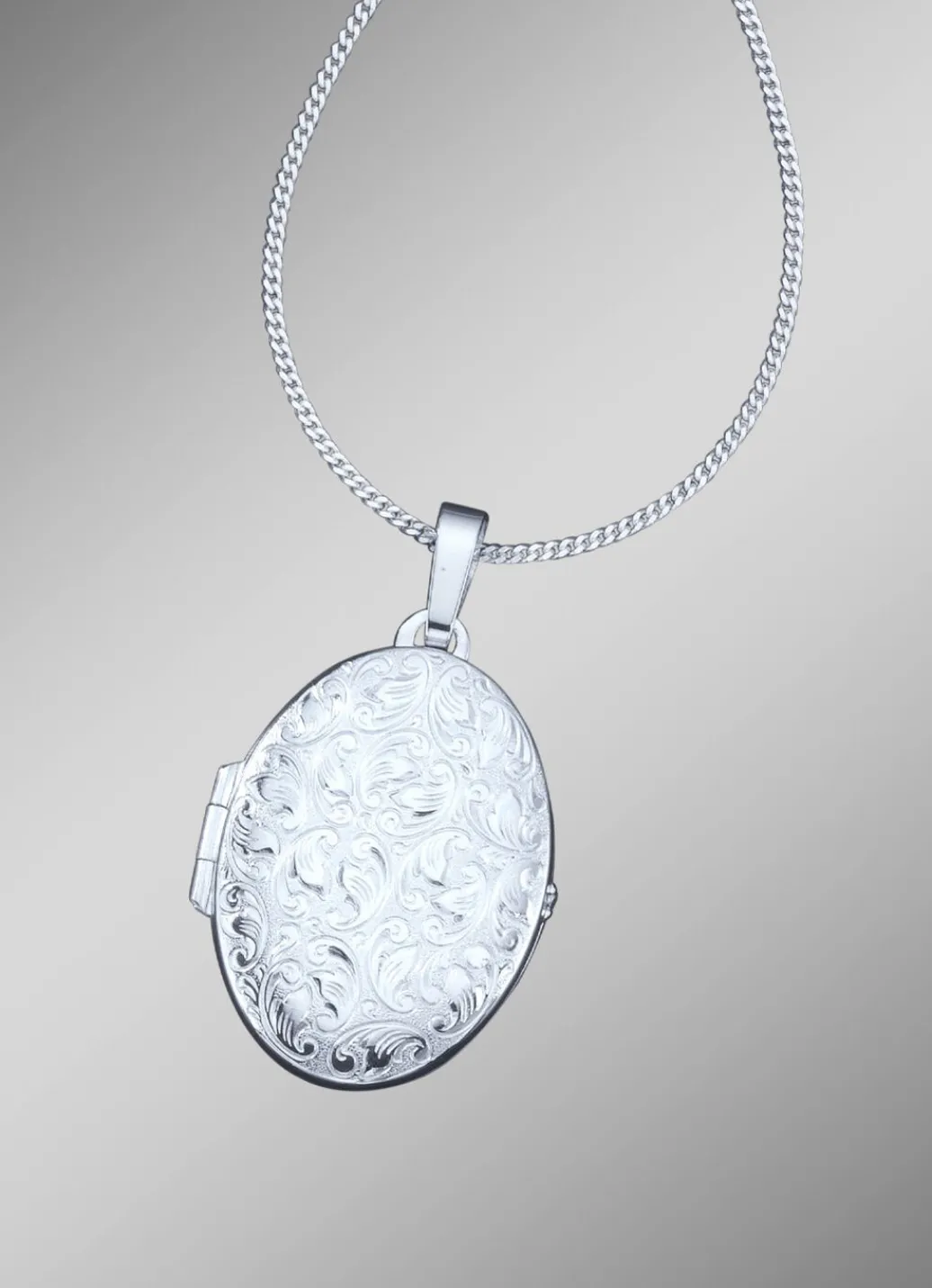 Discount Medaillon mit Panzerkette Damen Anhänger