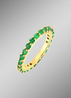 Clearance Memoire-Ring mit Smaragd Damen Ringe