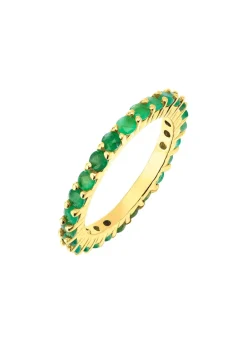 Clearance Memoire-Ring mit Smaragd Damen Ringe
