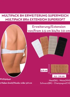 Clearance Miss Perfect Wow 2 Go Viererpack BH-Verlängerungen Damen Vorderverschluss-Bh|T-Shirt-Bh