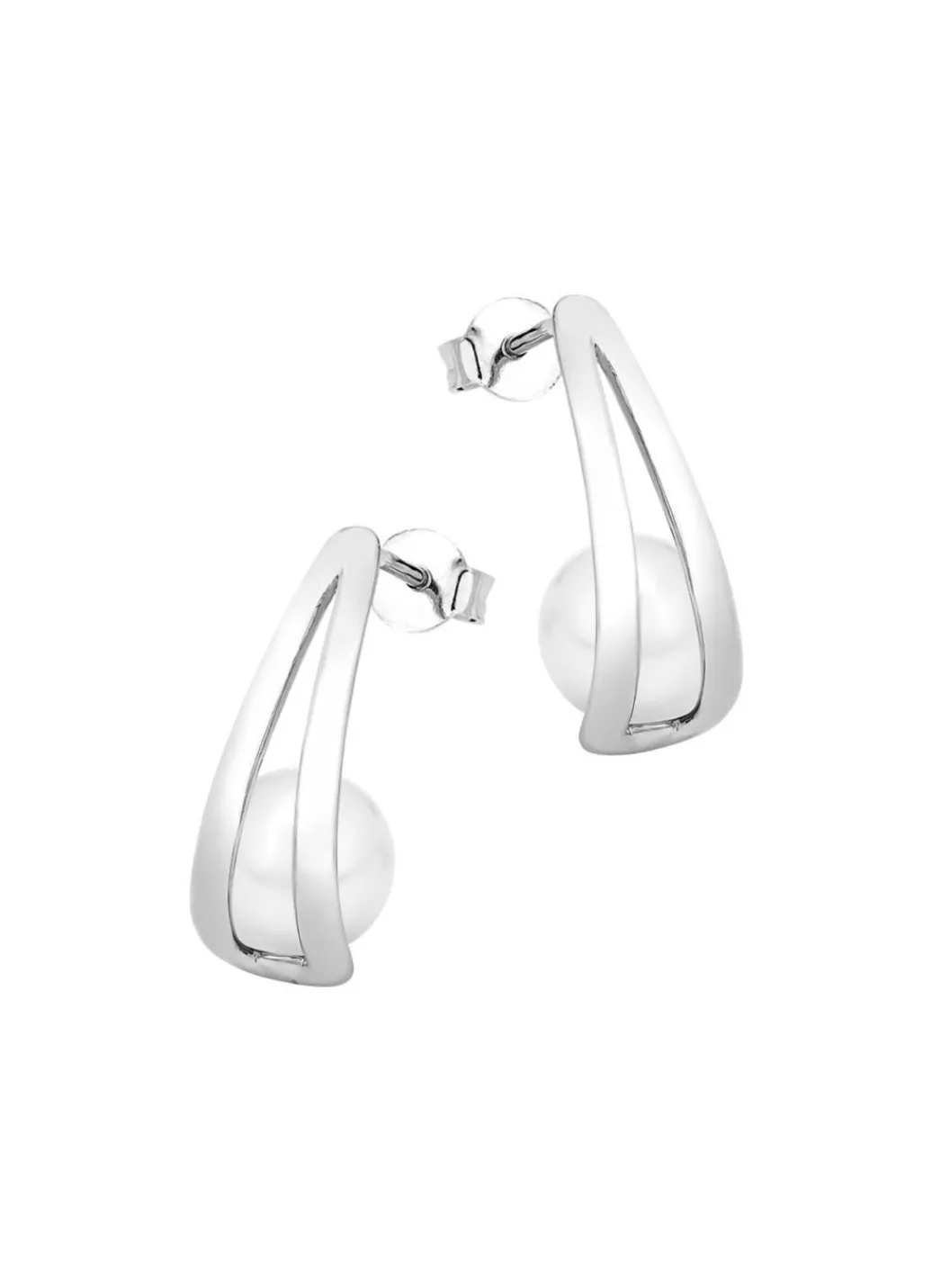 Clearance Moderne Ohrstecker mit Süßwasser-Zuchtperlen Damen Ohrschmuck