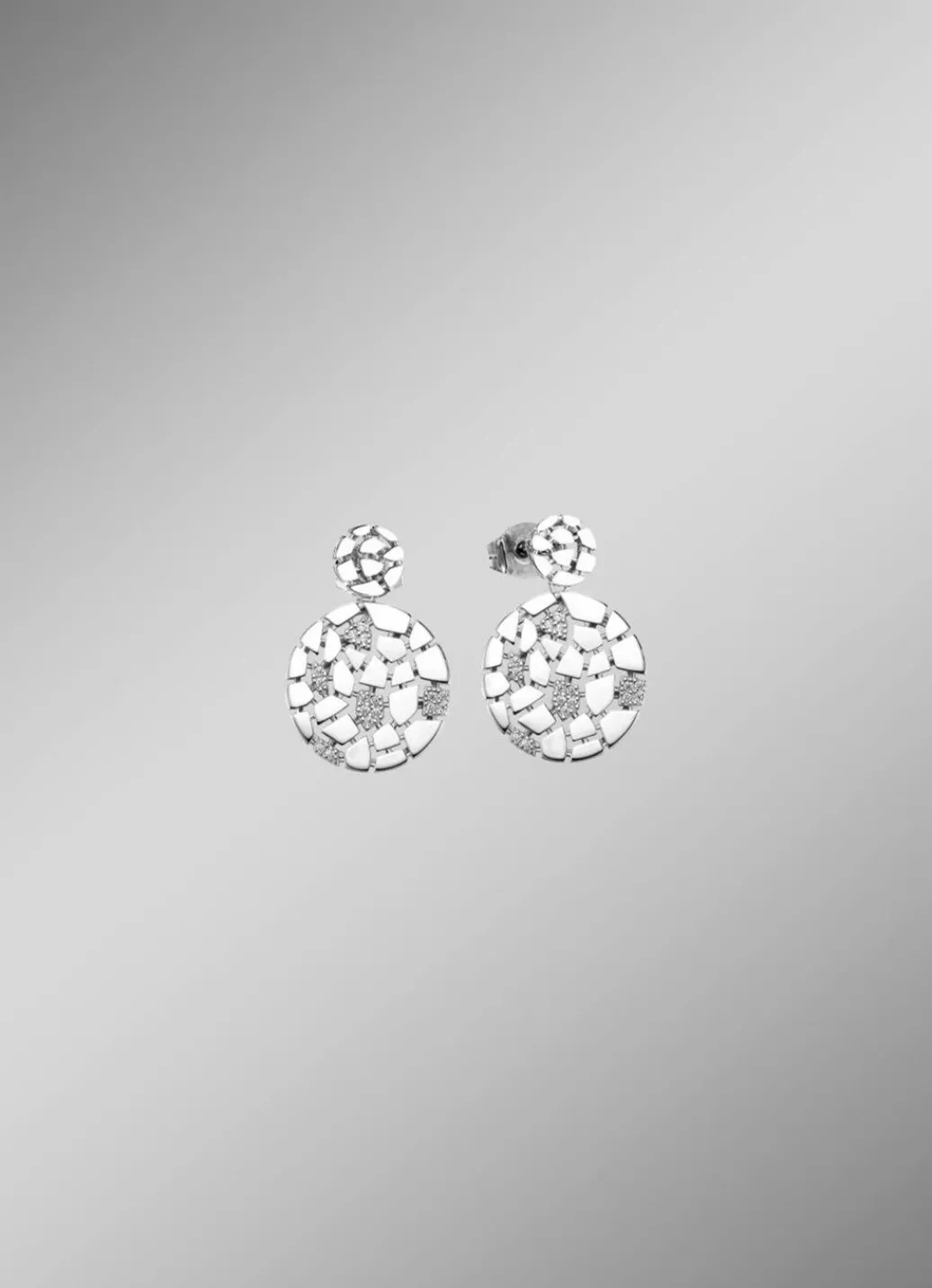 Hot Moderne Ohrstecker mit synth. Zirkonia Damen Ohrschmuck