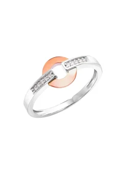 Moderner Damenring in Bicolor mit 10 Brillanten Damen Ringe