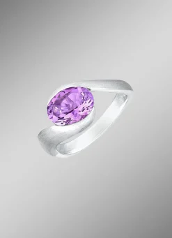 Online Moderner Damenring mit echt Amethyst Damen Ringe