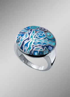 Moderner Damenring mit Mosaikmuster Damen Ringe|Modeschmuck