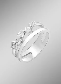 Discount Moderner Damenring mit synth. Zirkonia Damen Ringe