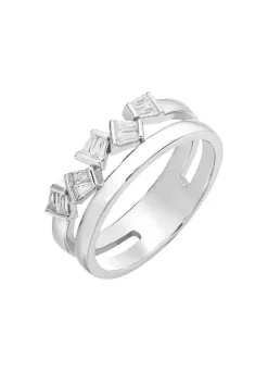 Discount Moderner Damenring mit synth. Zirkonia Damen Ringe