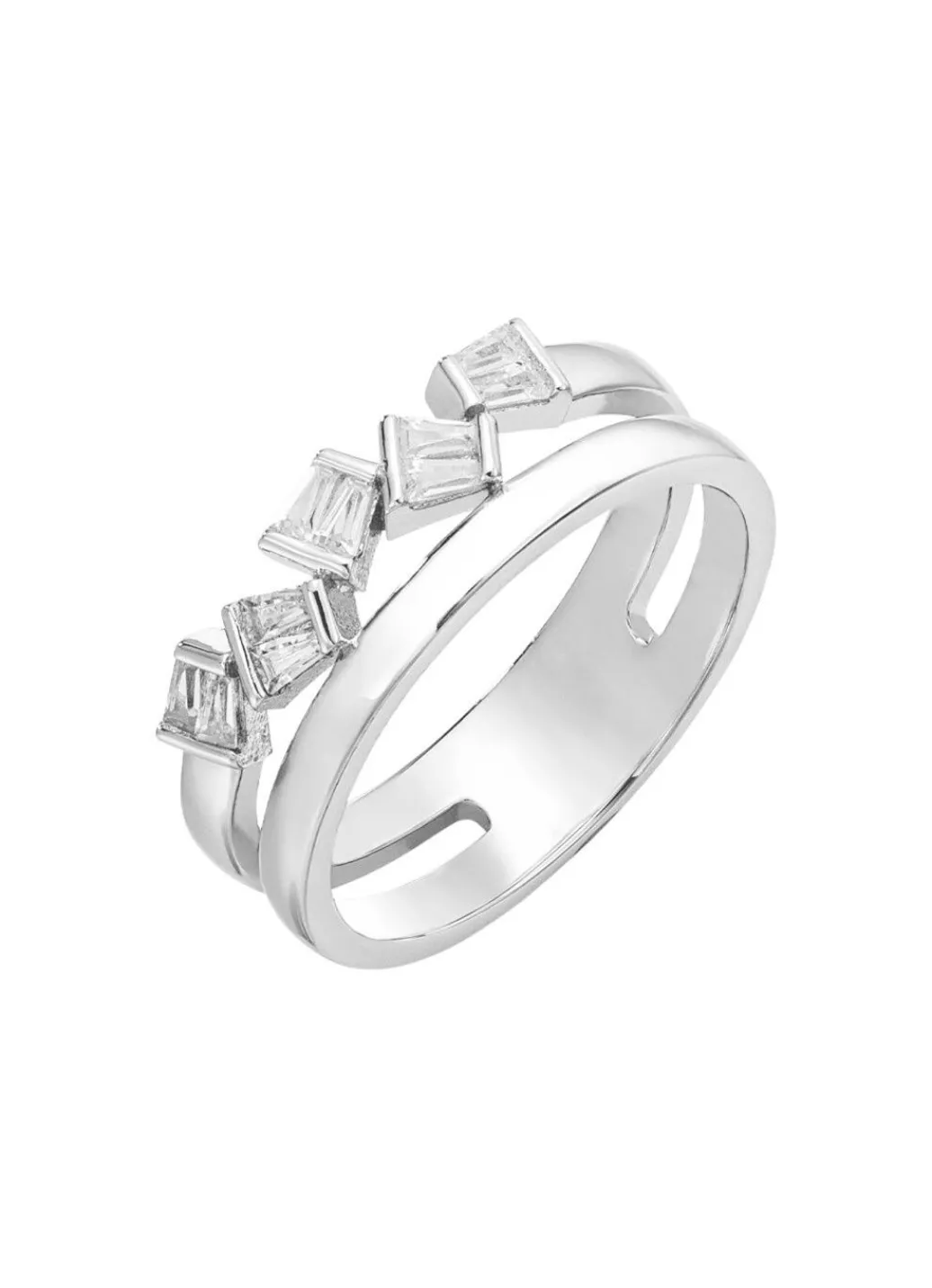 Discount Moderner Damenring mit synth. Zirkonia Damen Ringe