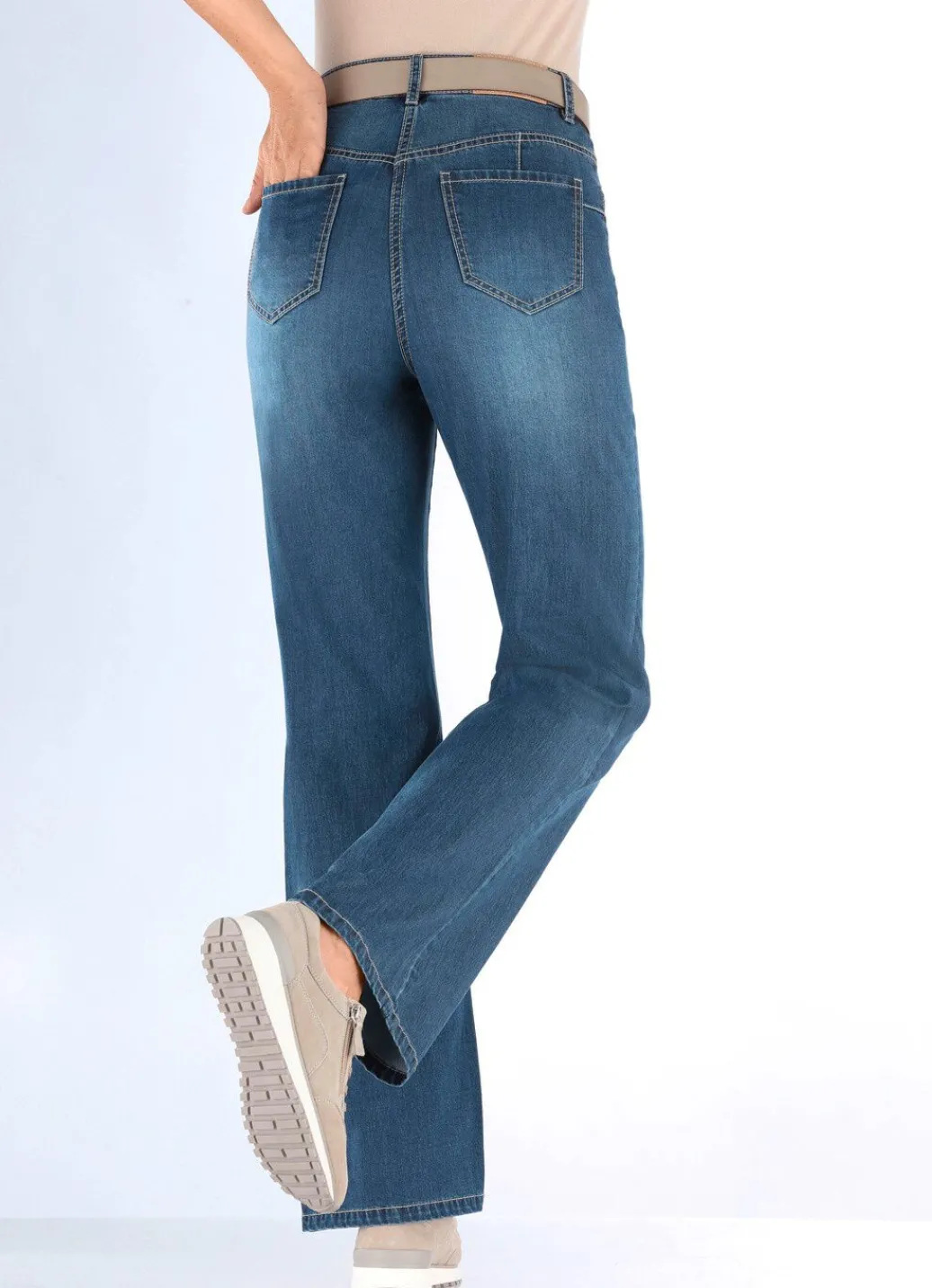 Damen Mona Lange Hosen|Jeans<Modische Jeans in 5-Pocket-Form