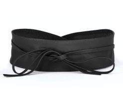 Modischer Leder-BindegĂŒrtel, 8 cm breit GĂŒrtel
