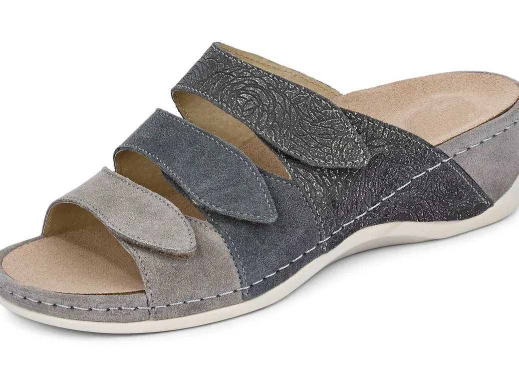 Sale Mubb, bequeme Damen-Pantoletten, Weite H, mit herausnehmbarem Fußbett Damen Pantoletten