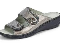 Outlet Mubb, bequeme Damen-Pantoletten, Weite H, mit herausnehmbarem Fußbett Damen Pantoletten