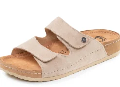 Best Mubb, bequeme Damen-Pantoletten, Weite H, mit Klettverschluss Damen Pantoletten