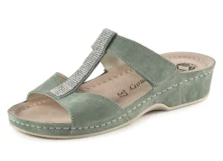 New Mubb Pantolette mit funkelnden Glitzersteinchen Damen Pantoletten