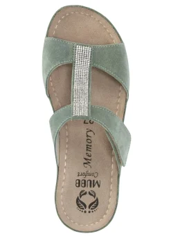 New Mubb Pantolette mit funkelnden Glitzersteinchen Damen Pantoletten