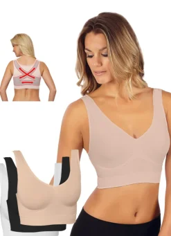 Sale Nahtloser Komfort-BH 3er-Set Damen Bh Ohne Bügel|Bh-Hemd
