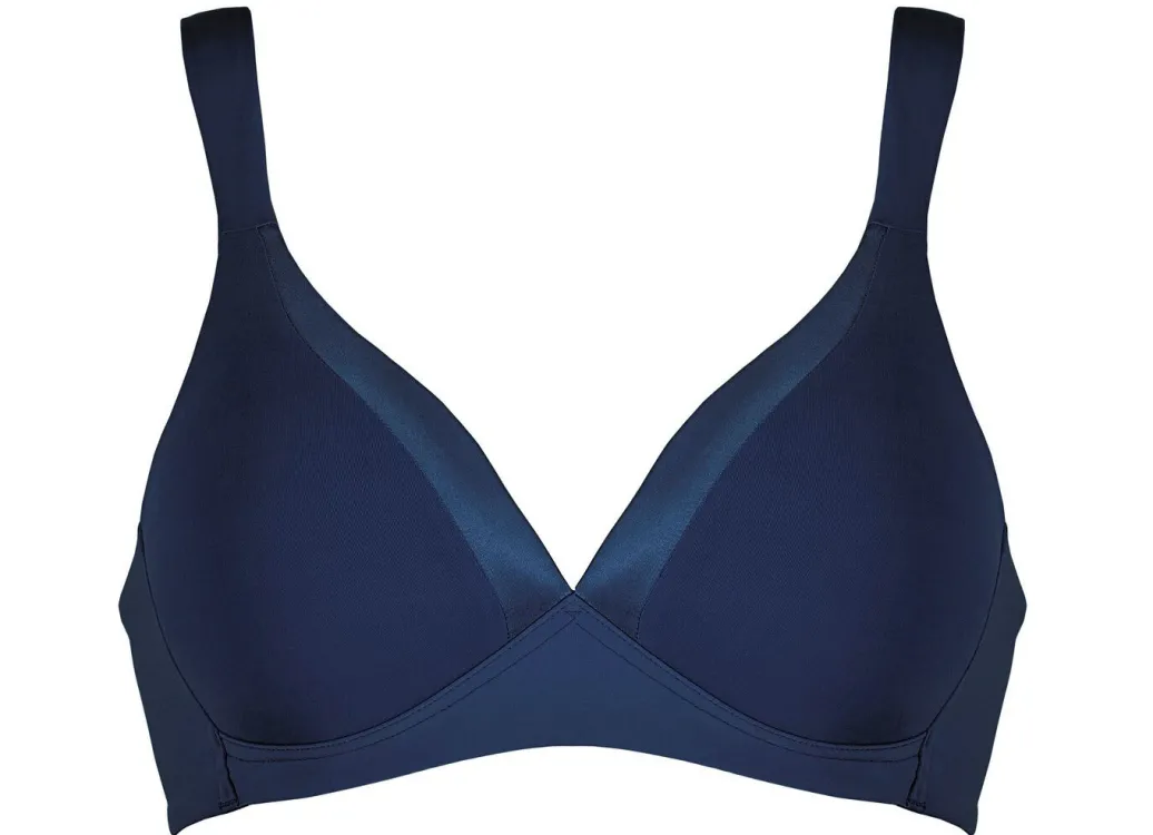 Naturana BH mit Satinblende am Dekolleté Damen T-Shirt-Bh|Bh Ohne Bügel