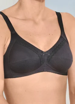 New Naturana Zweierpack BH mit dekorativem Spitzenband in den Cups Damen Bh Ohne Bügel