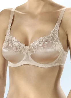 Best Naturana Zweierpack Bügel-BH mit Tüllstickerei im Vorderteil Damen Bh Mit Spitze|Bh Mit Bügel