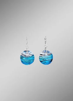 Best Ohrringe aus Muranoglas in Türkis- und Silbertönen Damen Ohrschmuck|Modeschmuck