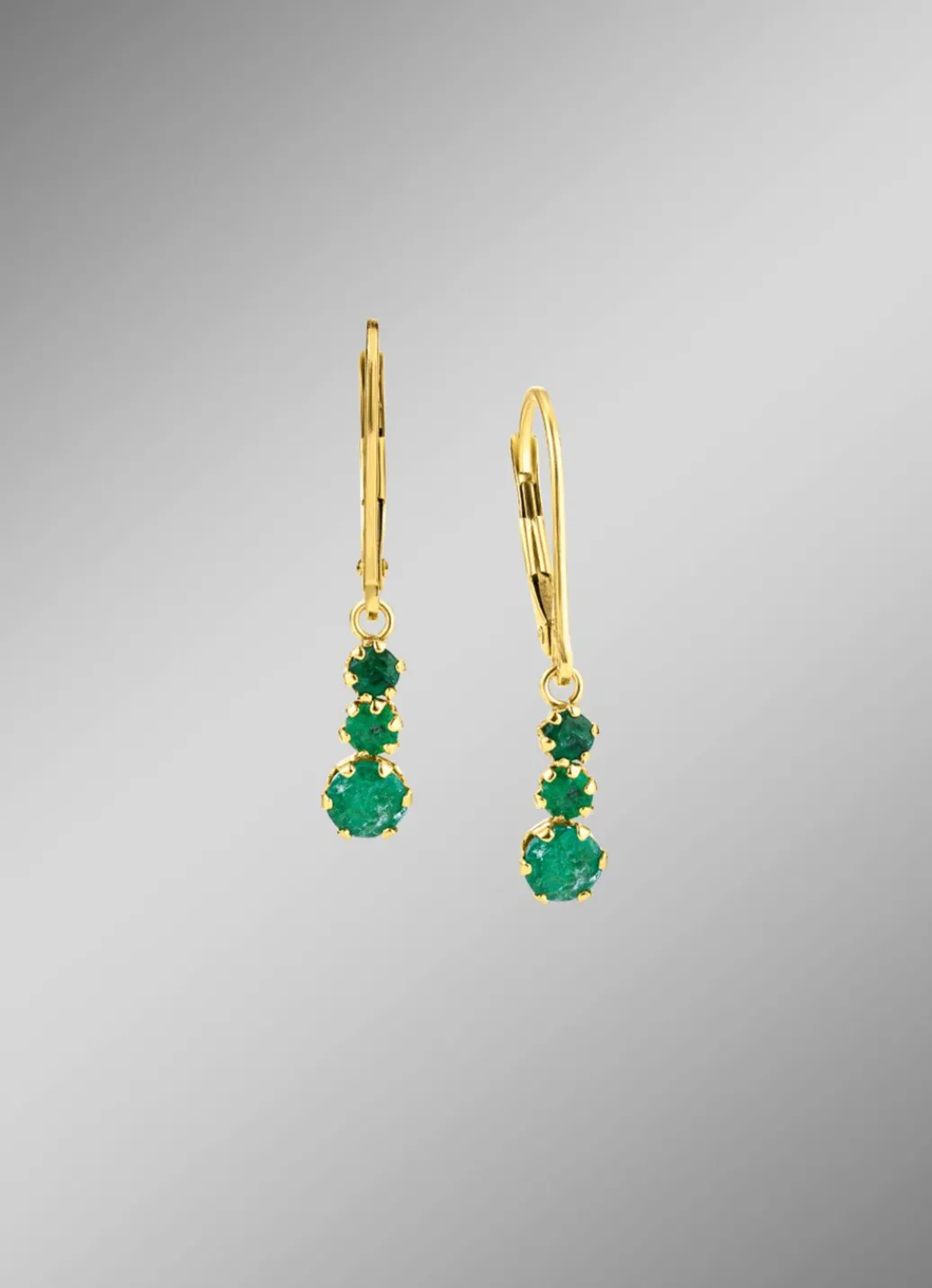 Online Ohrringe mit echt Smaragd Damen Ohrschmuck