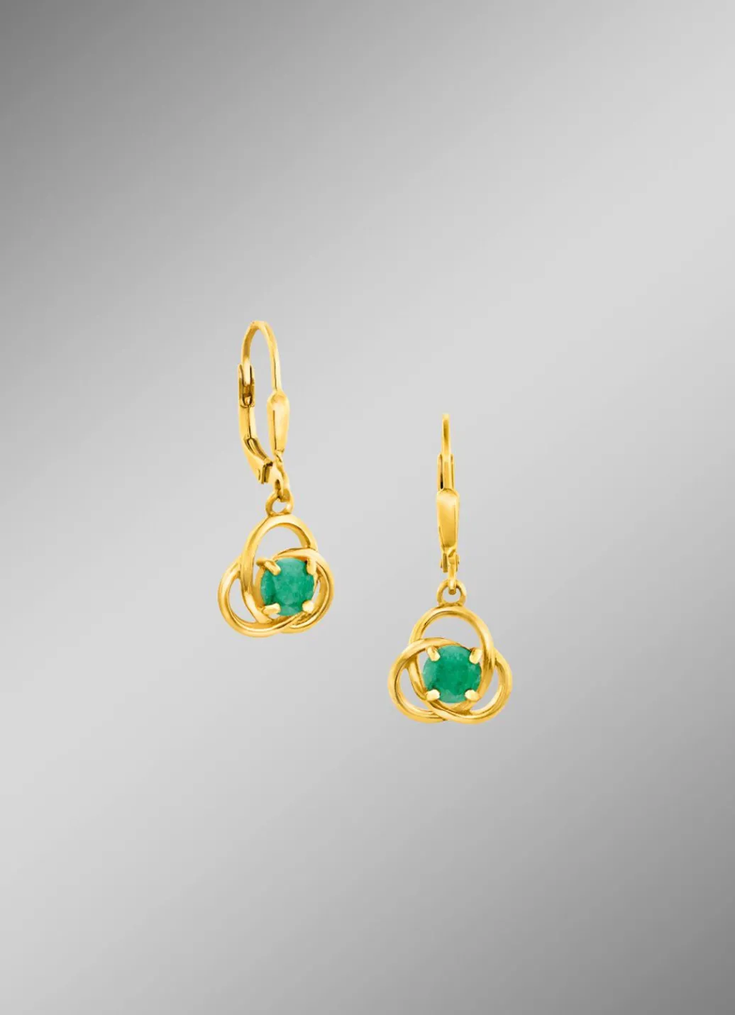 Clearance Ohrringe mit echt Smaragd Damen Ohrschmuck