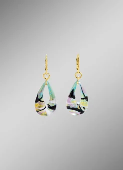 Clearance Ohrringe mit Muranoglas in Hellblau- und Goldtönen Damen Ohrschmuck|Modeschmuck