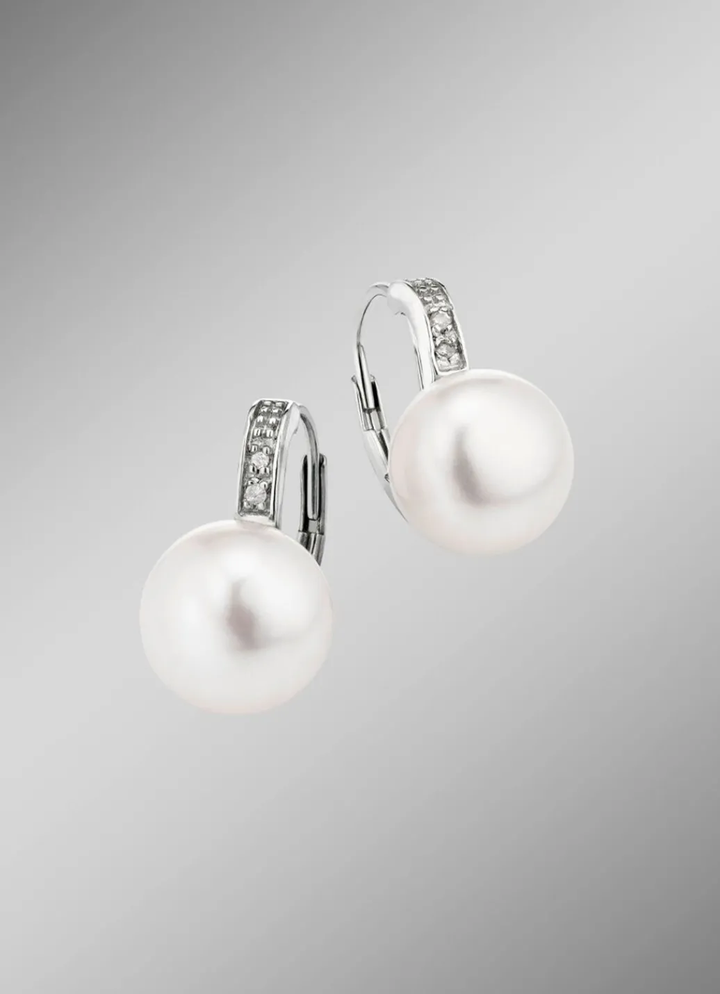 Best Ohrringe mit Süßwasser-Zuchtperlen und Diamanten Damen Ohrschmuck