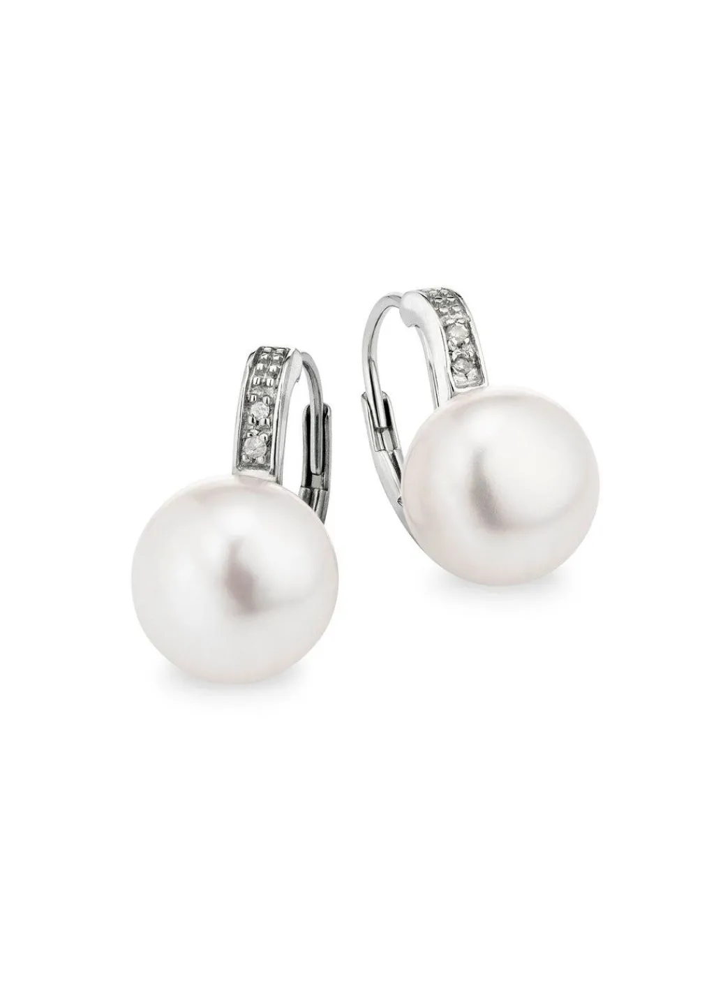 Best Ohrringe mit Süßwasser-Zuchtperlen und Diamanten Damen Ohrschmuck