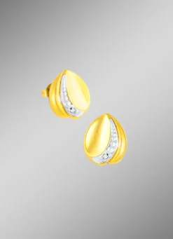 Hot Ohrstecker in Bicolor mit Diamanten Damen Ohrschmuck