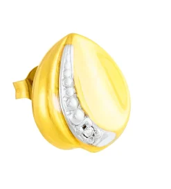 Hot Ohrstecker in Bicolor mit Diamanten Damen Ohrschmuck