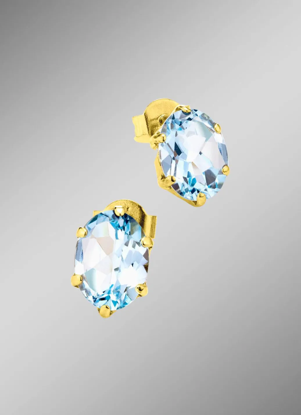 Best Ohrstecker mit Blautopas Damen Ohrschmuck