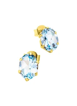 Best Ohrstecker mit Blautopas Damen Ohrschmuck