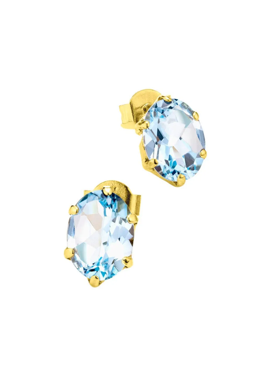 Best Ohrstecker mit Blautopas Damen Ohrschmuck