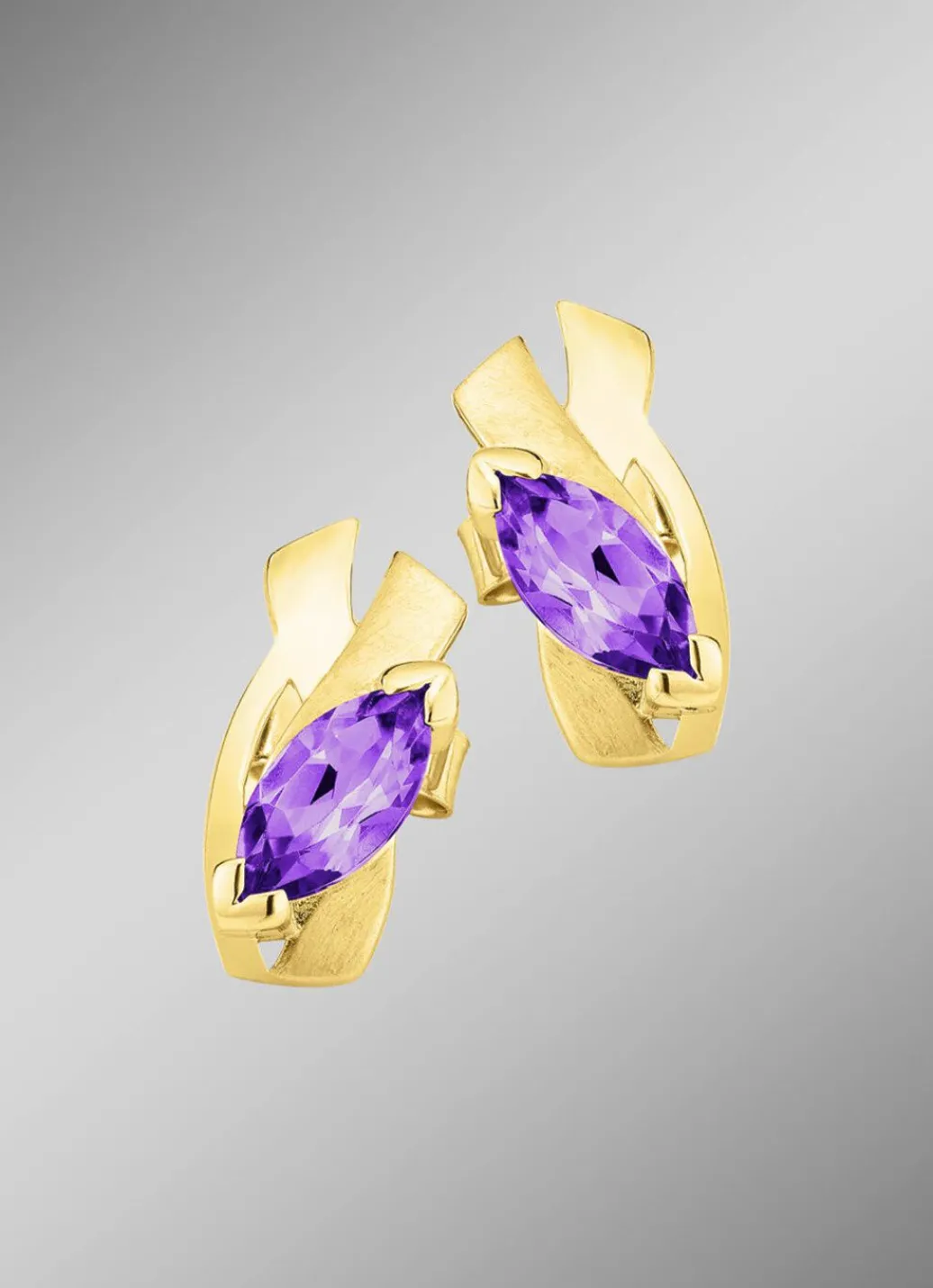 Damen Mona Ohrschmuck<Ohrstecker mit echt Amethyst