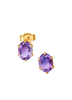 Sale Ohrstecker mit echt Amethyst Damen Ohrschmuck