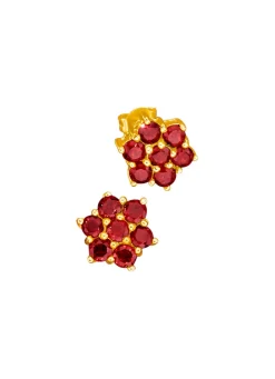 Best Ohrstecker mit echt Granat Damen Ohrschmuck