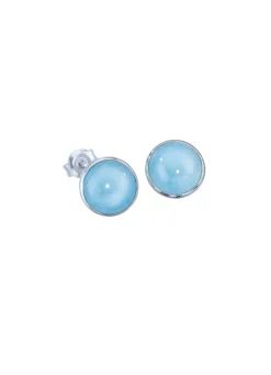 Clearance Ohrstecker mit echt Milky-Aquamarin Damen Ohrschmuck