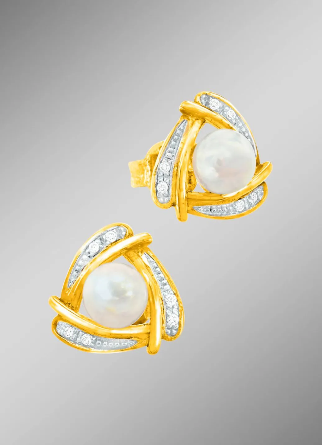 Best Originelle Ohrstecker mit Süßwasser-Zuchtperlen Damen Ohrschmuck