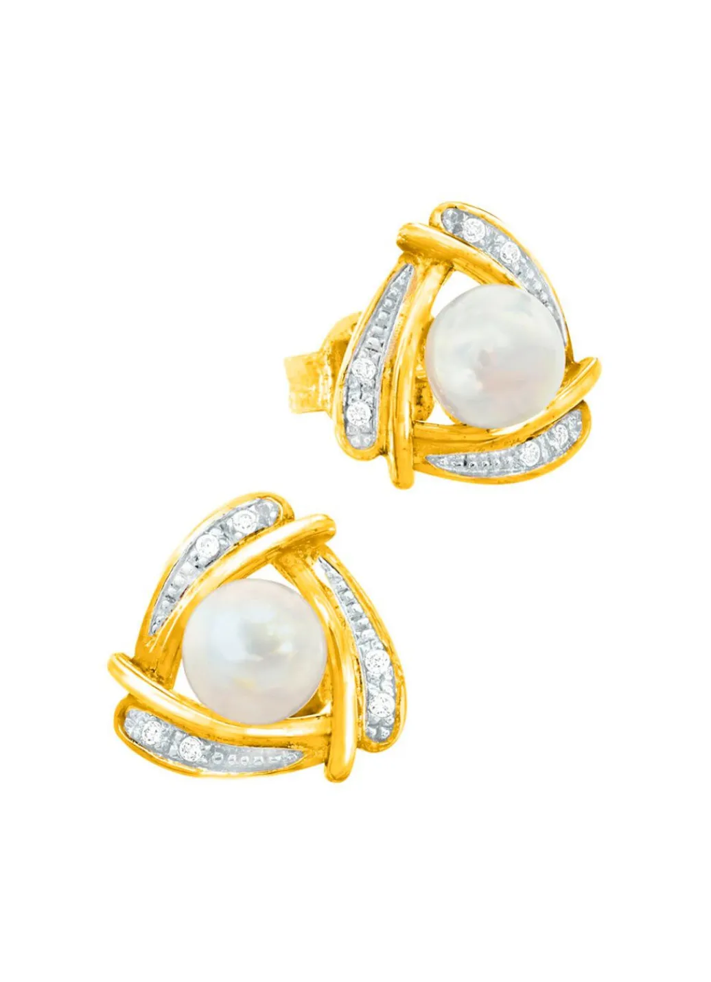 Best Originelle Ohrstecker mit Süßwasser-Zuchtperlen Damen Ohrschmuck