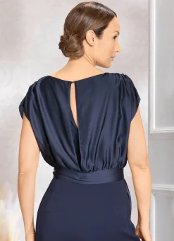 Damen Mona Abendkleider|Abendmode<Overall mit Bindegürtel